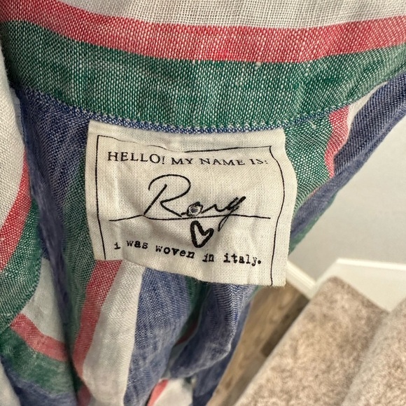 Frank & Eileen Rory Woven Long striped linen dress - Picture 2 of 10